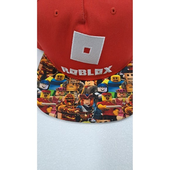 ROBLOX Hat SNAPBACK Video Game Avatar Youth OSFA Sewn Logo Red - Picture 2 of 4